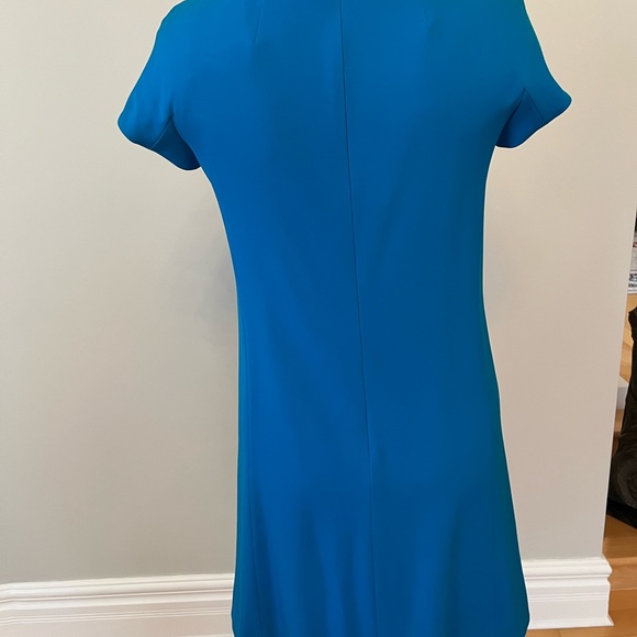 Light wool fabric dress with draping in perfect condition - Picture 3 of 7